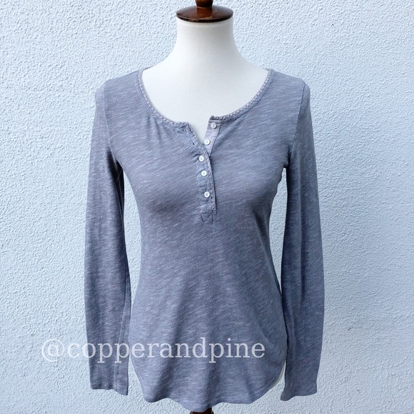 Anthropologie Tops - Pure + Good Anthropologie Gray Henley